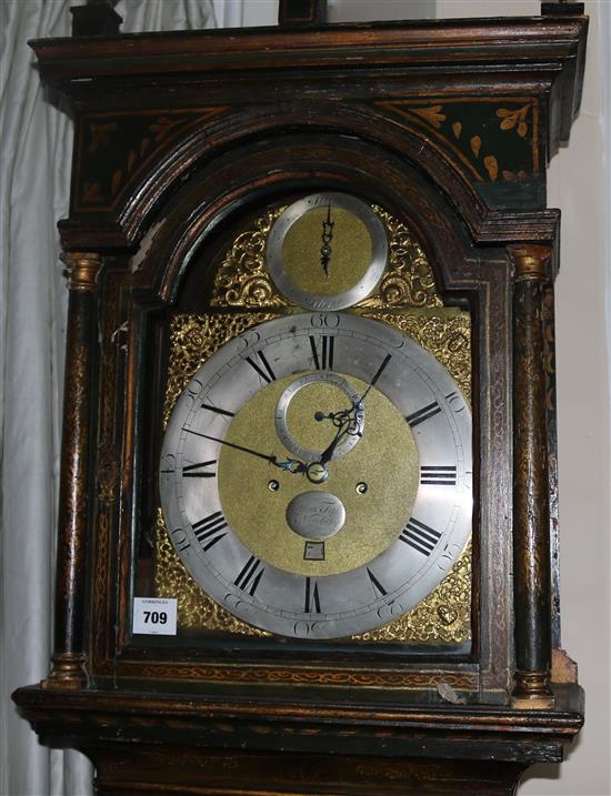 Jethro Tull of Newbery. An early 18th century eight day longcase clock, 8ft